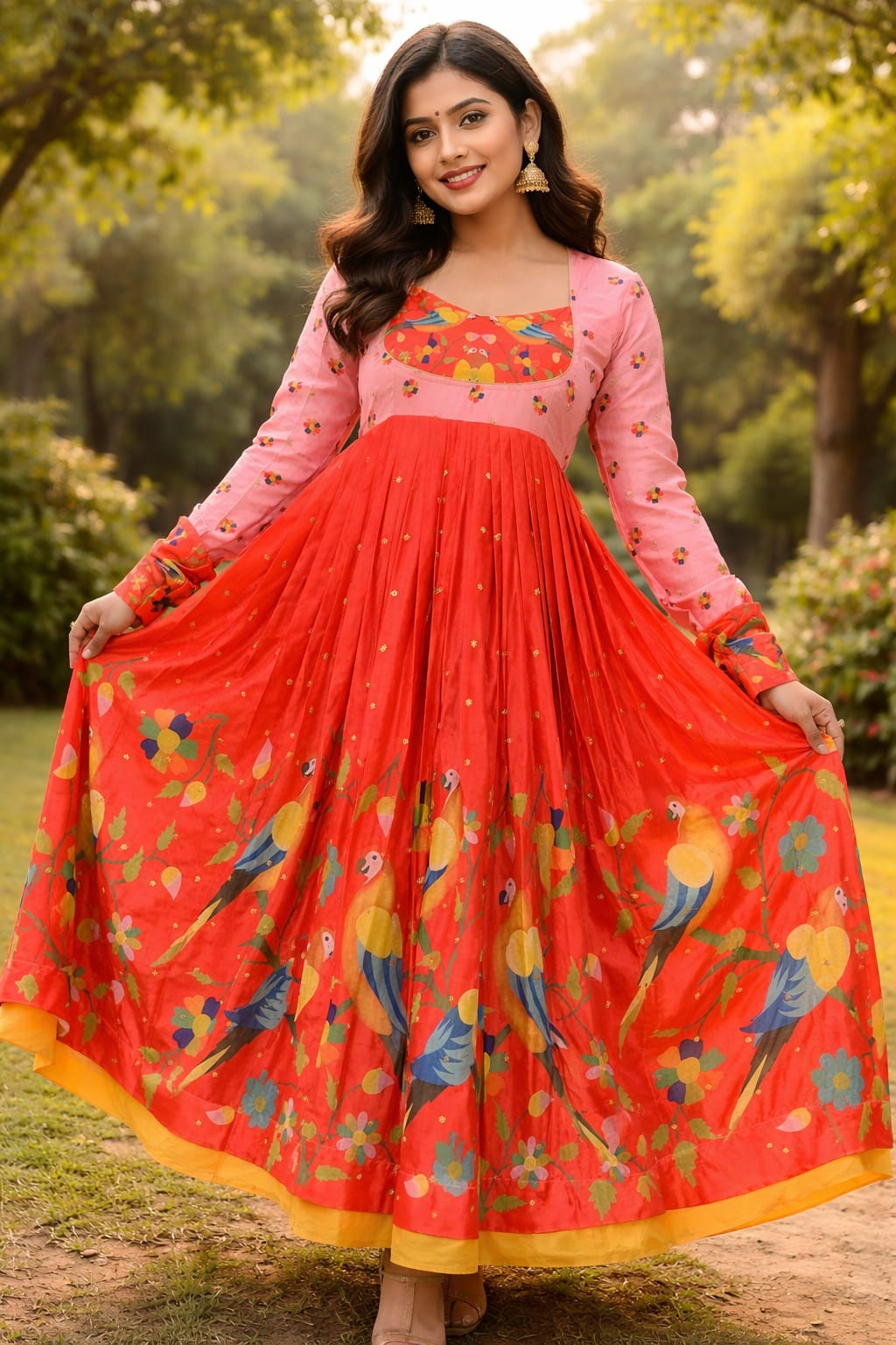 Hand painted saree by Alabel